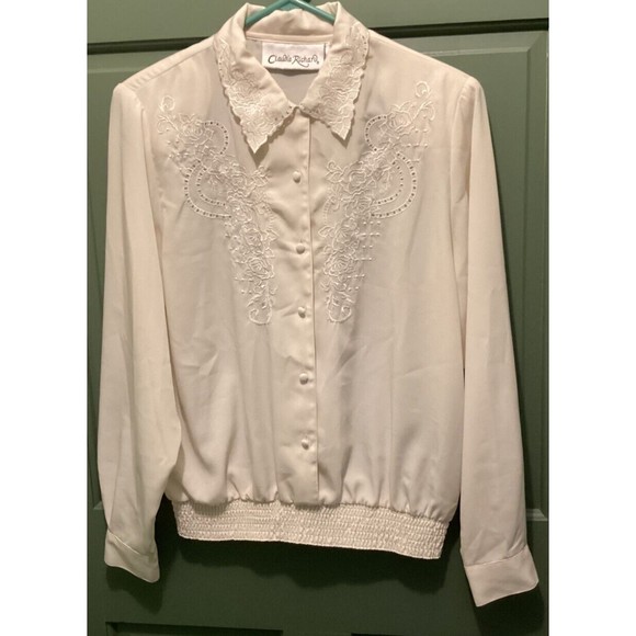 Chemisier Femme Claudia Richard Taille 2XL - Brodé, Manches Asymétriques, Viscose